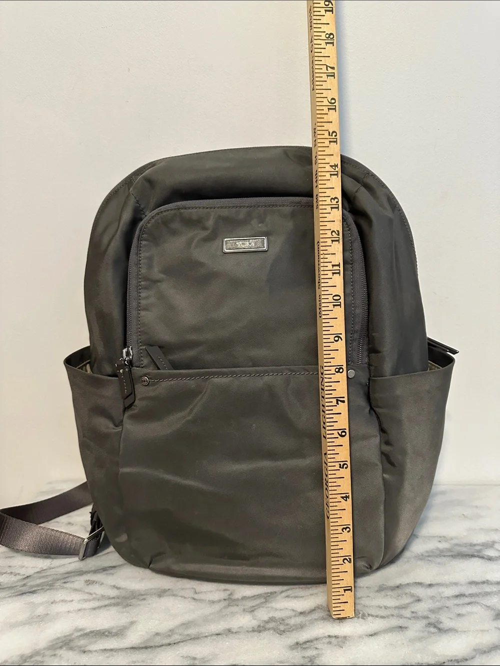 TUMI Voyageur Andorra Gray Nylon Travel School Work Backpack mink Gray